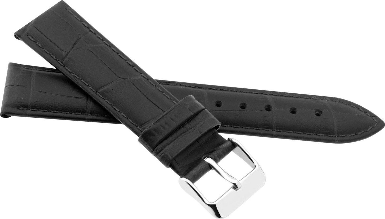 JVD Skórzany pasek do zegarka 16 mm JVD R41701-16 czarny