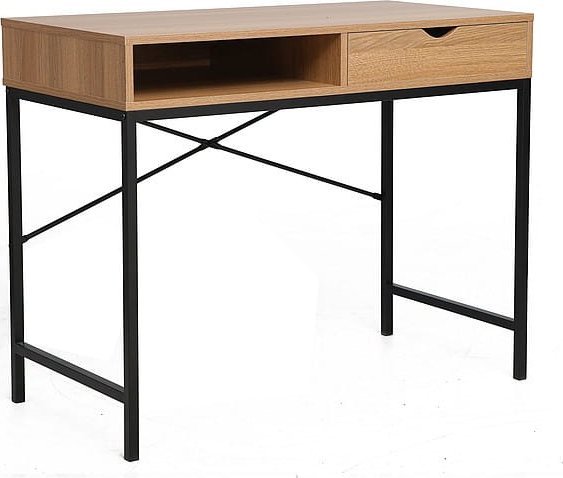 Biurko Signal Biurko w stylu loft z szufladą B-027 dąb/czarny