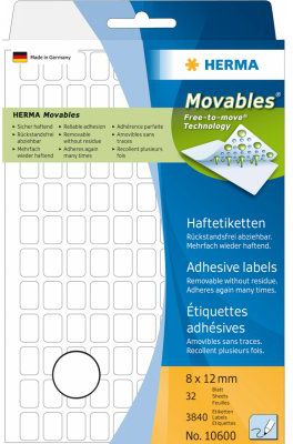 Herma Etykiety samoprzylepne 8x12 mm (10600)
