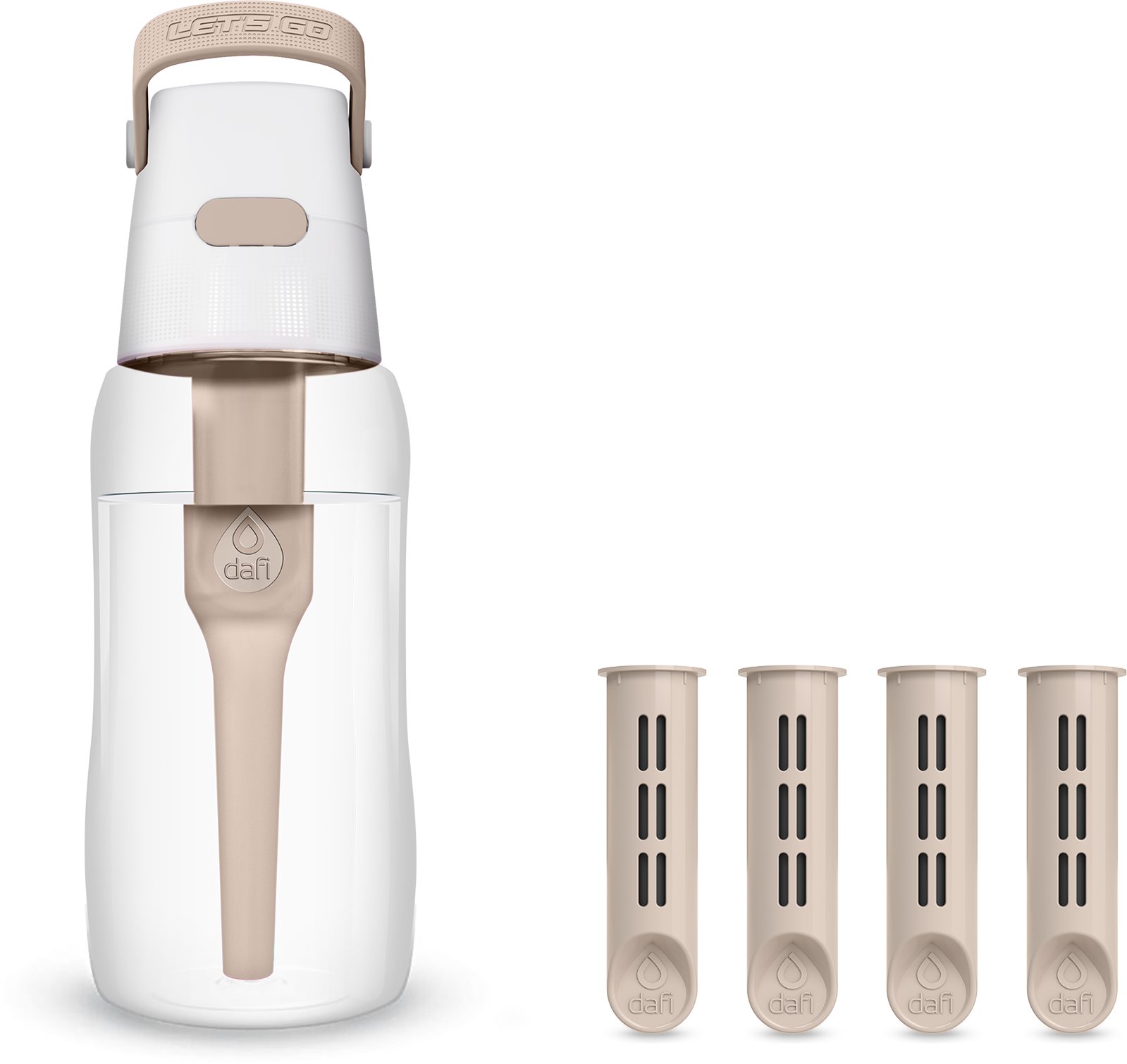 Butelka filtrująca Dafi SOLID 0,5 l cappuccino z 4 filtrami