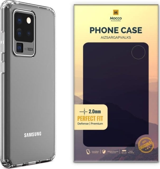 Mocco Original Clear Case 2mm Silicone Case for Samsung Galaxy S20 Ultra Transparent (EU Blister)