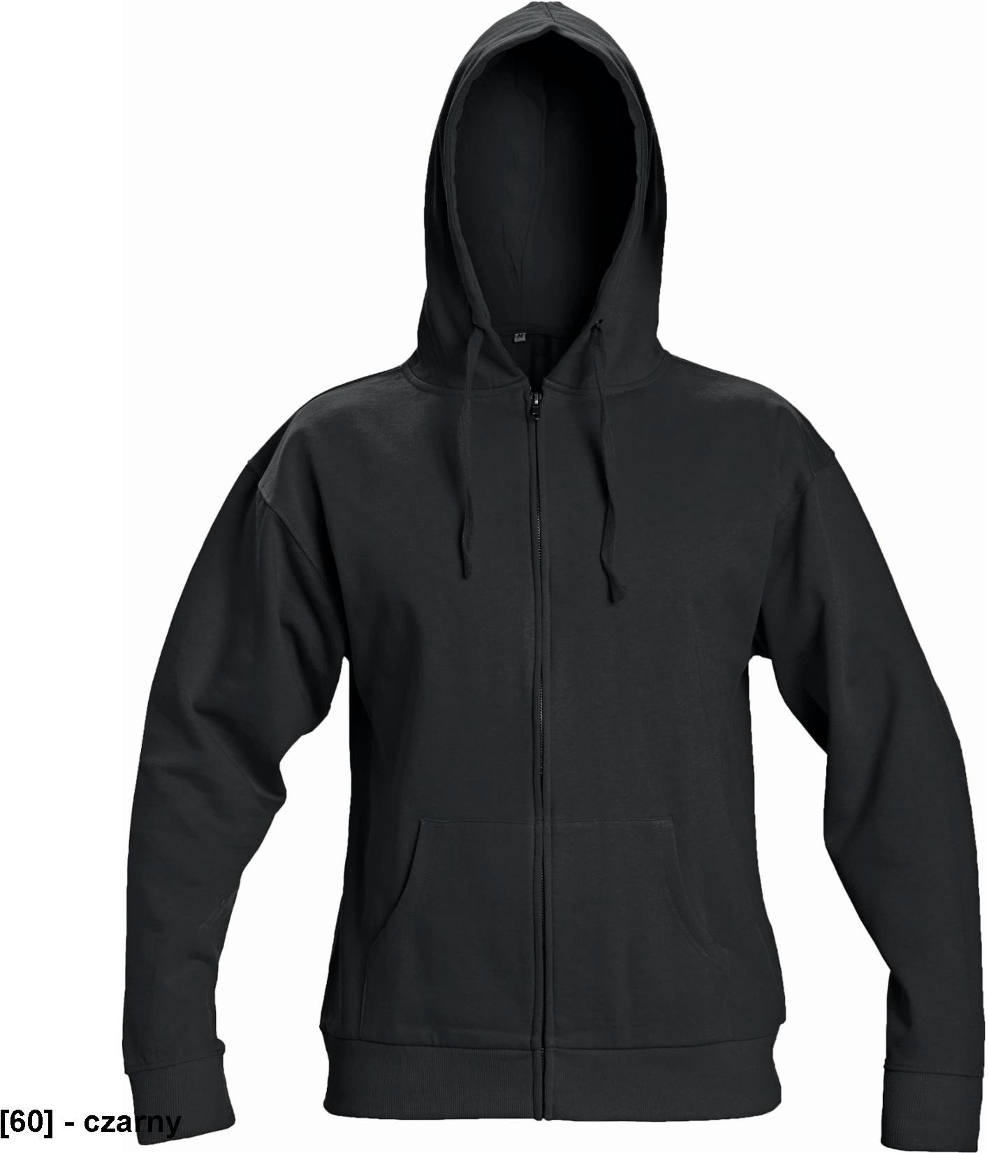 NAGAR - bluza z kapturem ściąganym sznurkiem 80% bawełna, 20% poliester - czarny 3XL