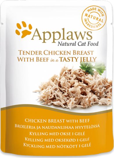 Applaws Applaws Natural Cat Food kurczak z wołowiną w galarecie - saszetki 70g uniwersalny