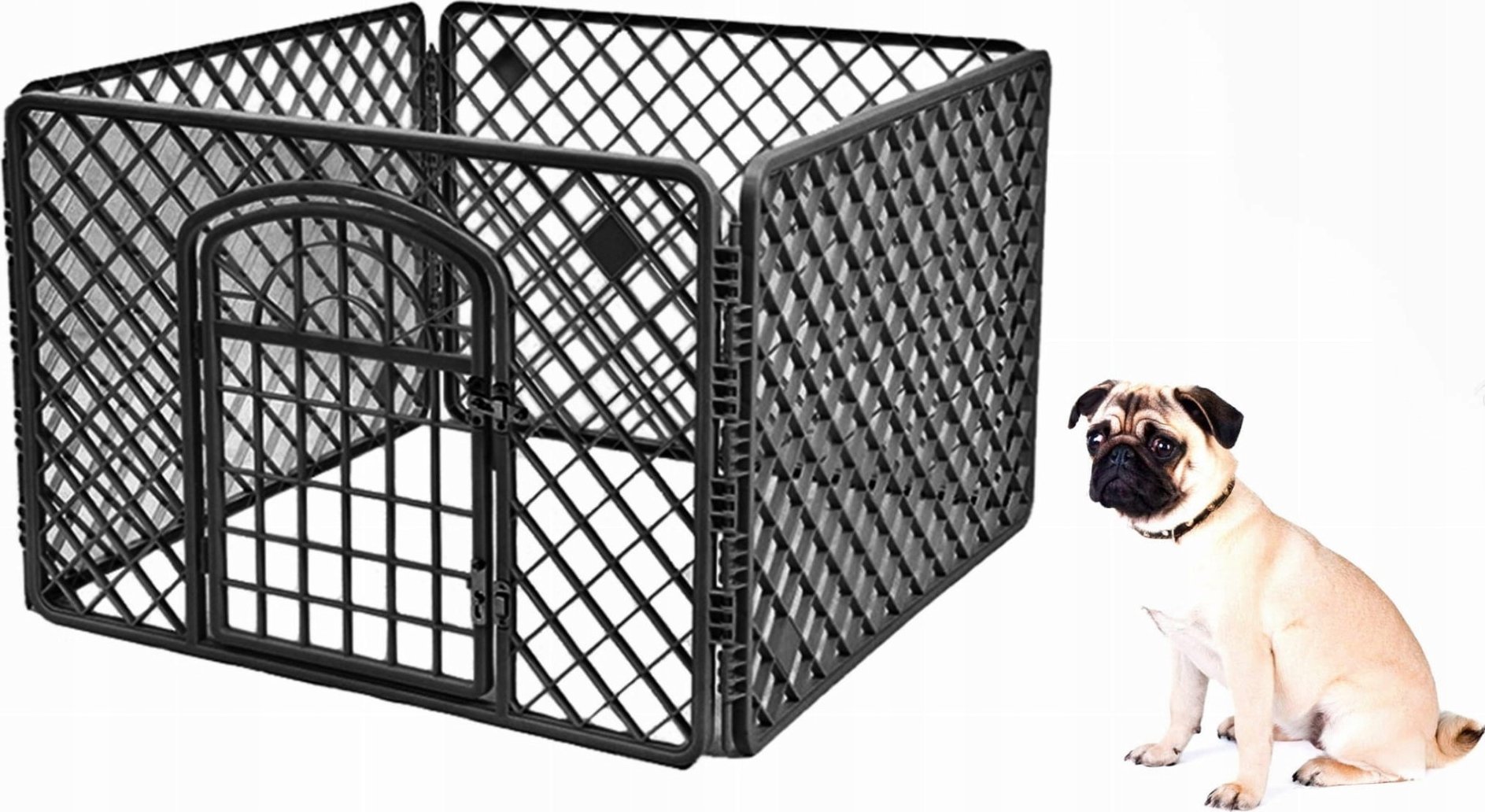 Leobert Zagroda dla Psa 90x90x60cm Czarna