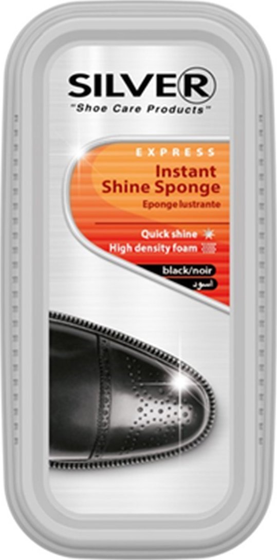 Silver Gąbka do butów nabłyszczająca Czarna (01)
