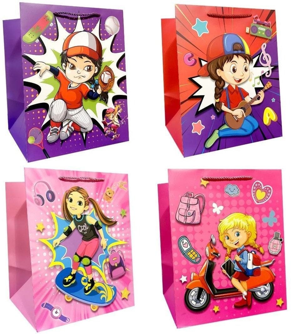 Torebka ozdobna prezentowa 30x42x25 cm 2402 SD25 mix cena za 1 szt