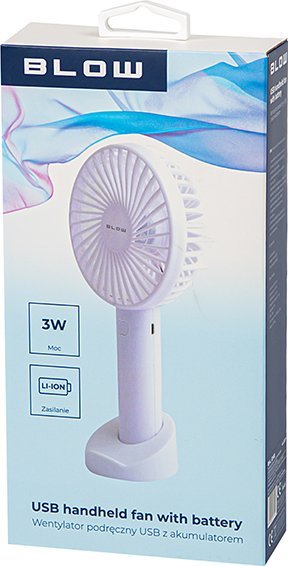 Blow 44-504# Wentylator podręczny usb z akumulatorem biały