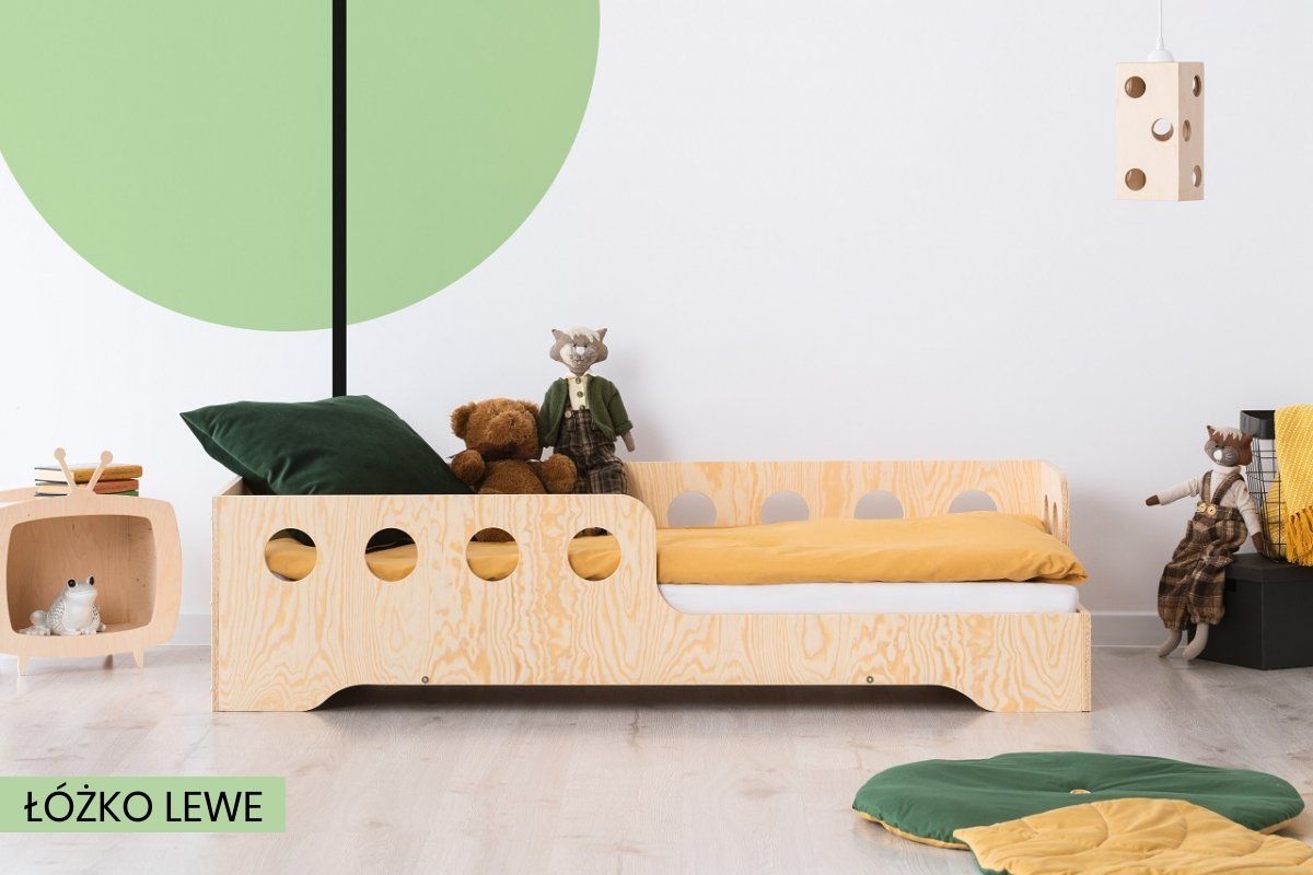 ADEKO STOLARNIA Łóżko dziecięce KIKI 5 90x200 sosna dla dziecka jednoosobowe ADEKO STOLARNIA