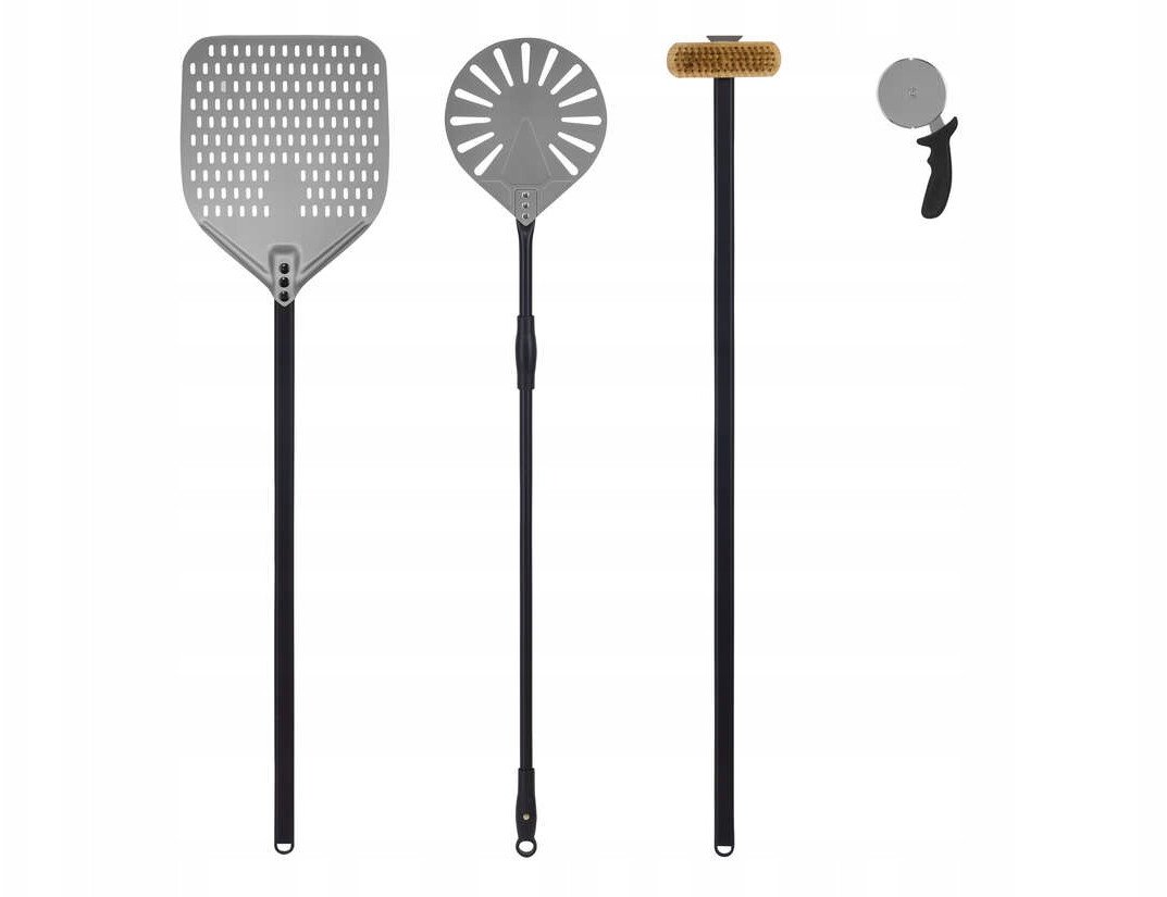 Zestaw akcesoriów do pieca do pizzy - 2x łopata, szczotka, radełko | TECHNICA, Pizza Line