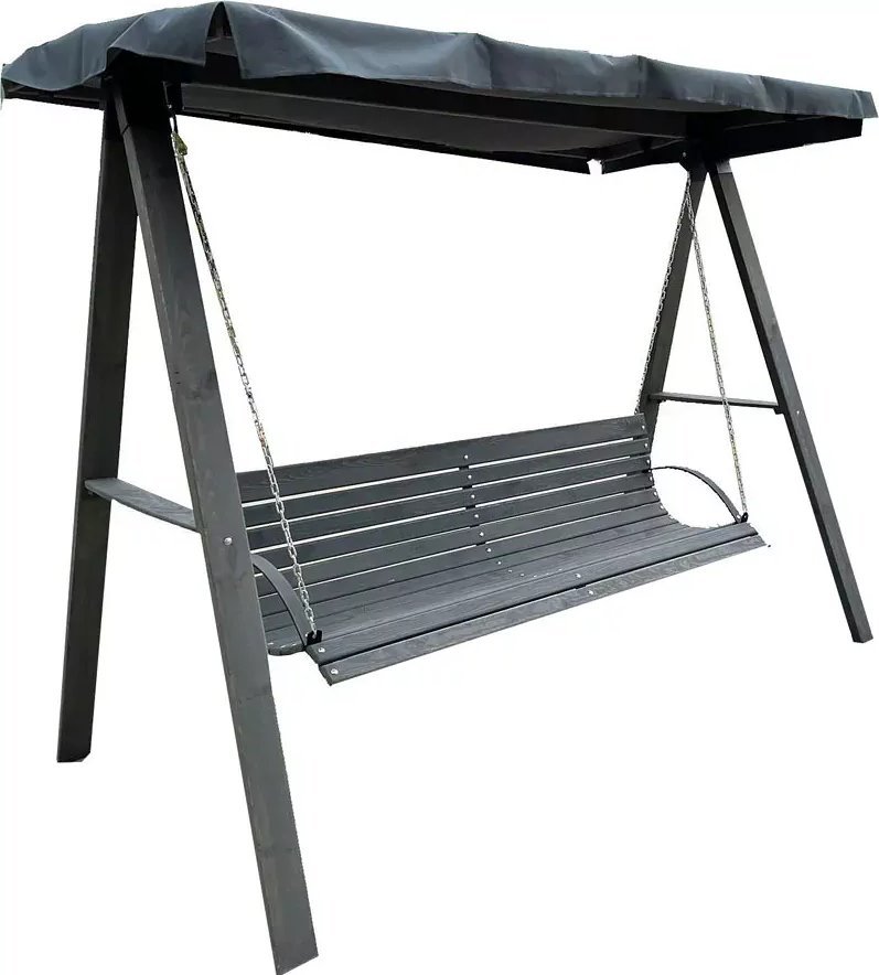 Elior Huśtawka ogrodowa z daszkiem Magis 4X szara - 160 cm