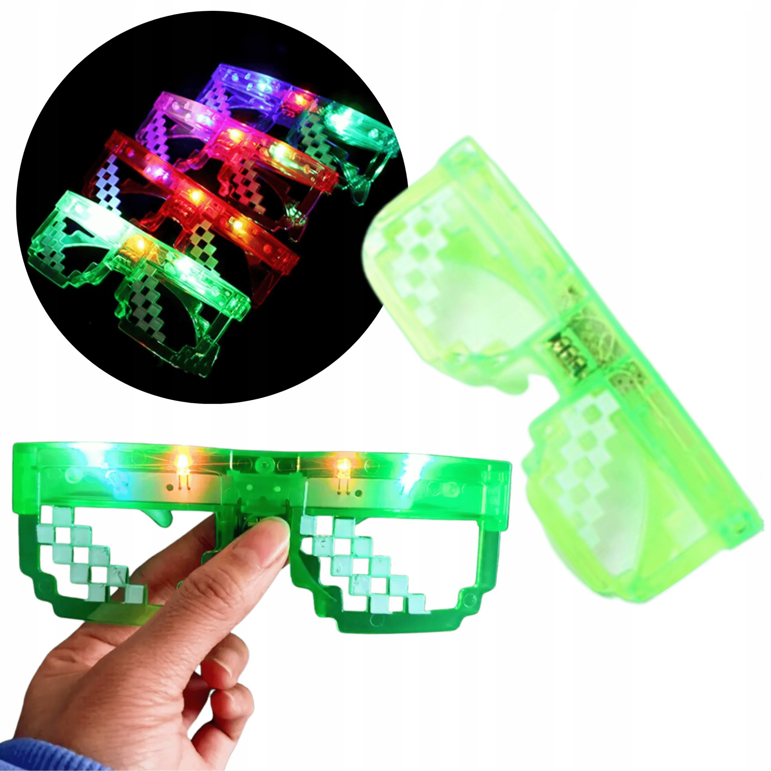 *****Okulary piksel LED świecące 2000983 09832