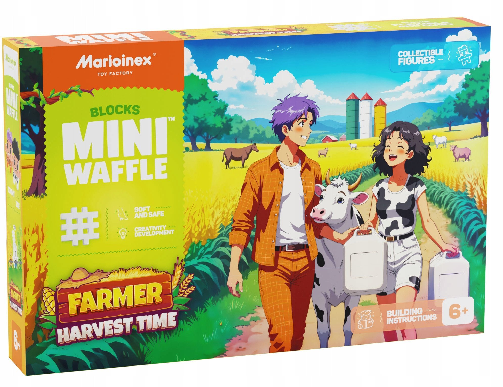Marioinex Klocki waffle Farmer czas zbiorów 102 el (07566)