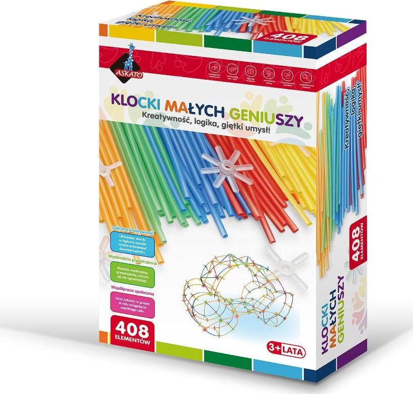 Askato Klocki - słomki 408el w pudełku 112497