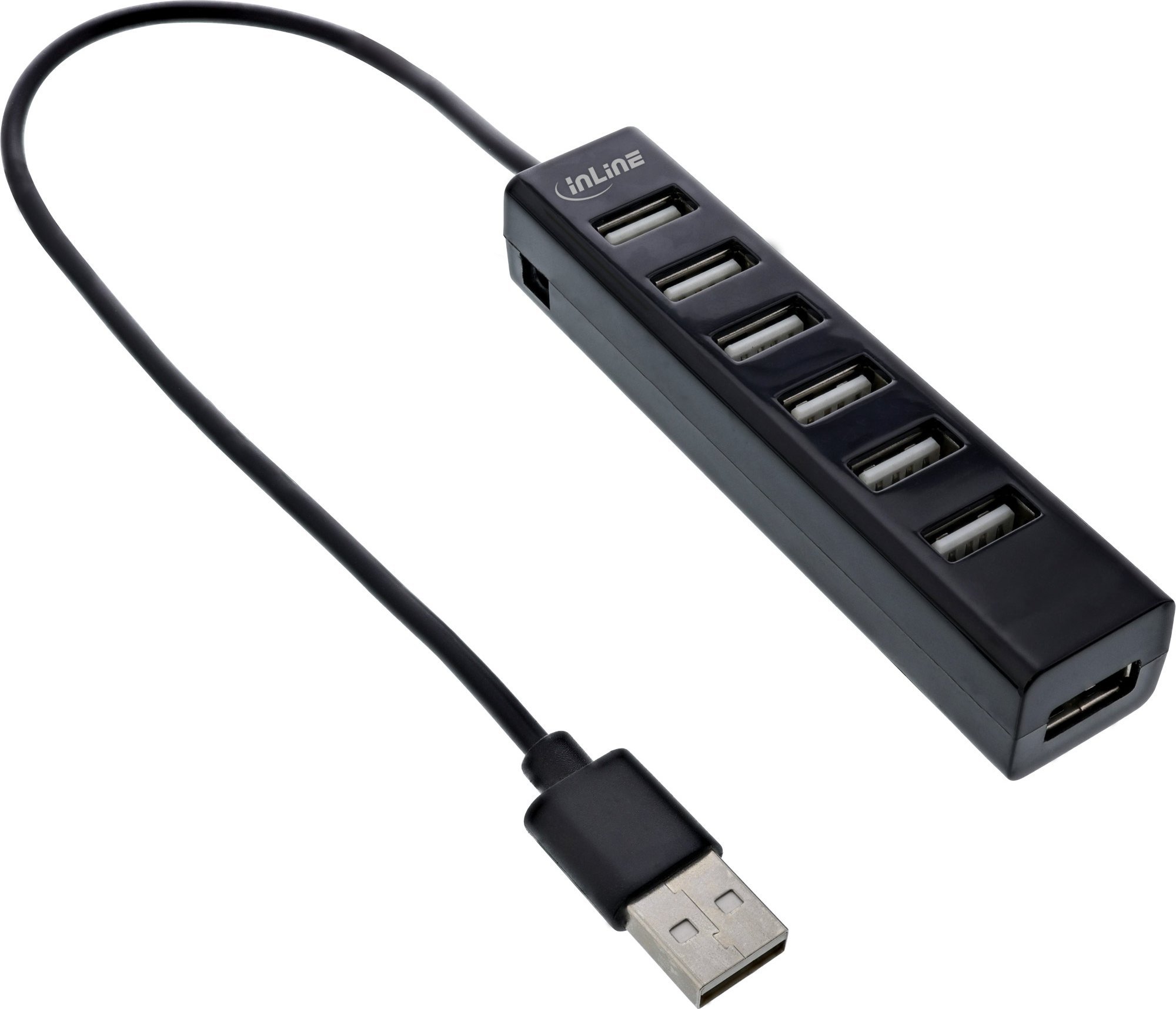 HUB USB InLine InLine® USB 2.0 7-Port Hub, Type-A male to 7x Type-A female, black