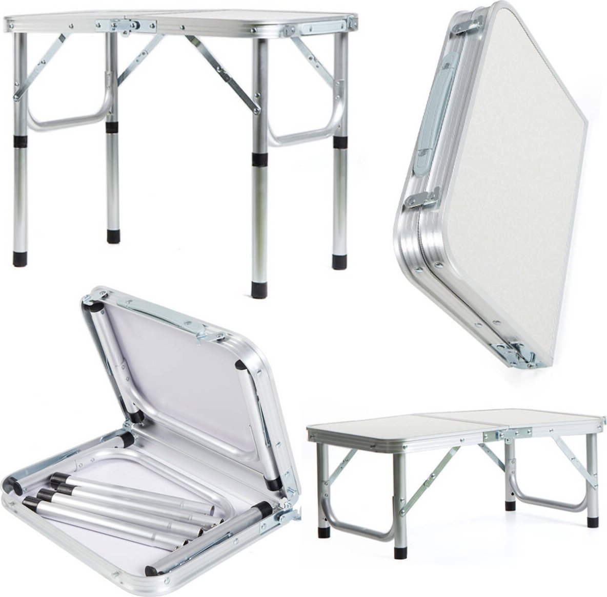 Abarqs Stolik turystyczny składany walizka 60 x 40 cm wysoki