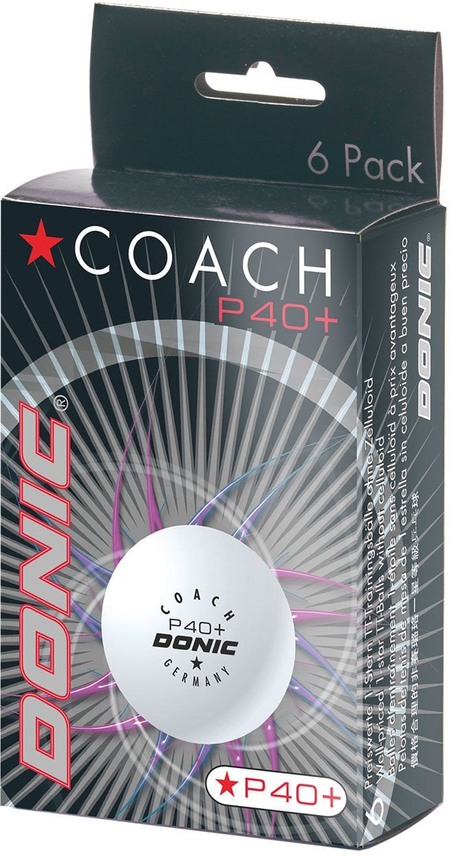 TABLE TENNIS BALL DONIC P40+ 1STAR 6 PCS