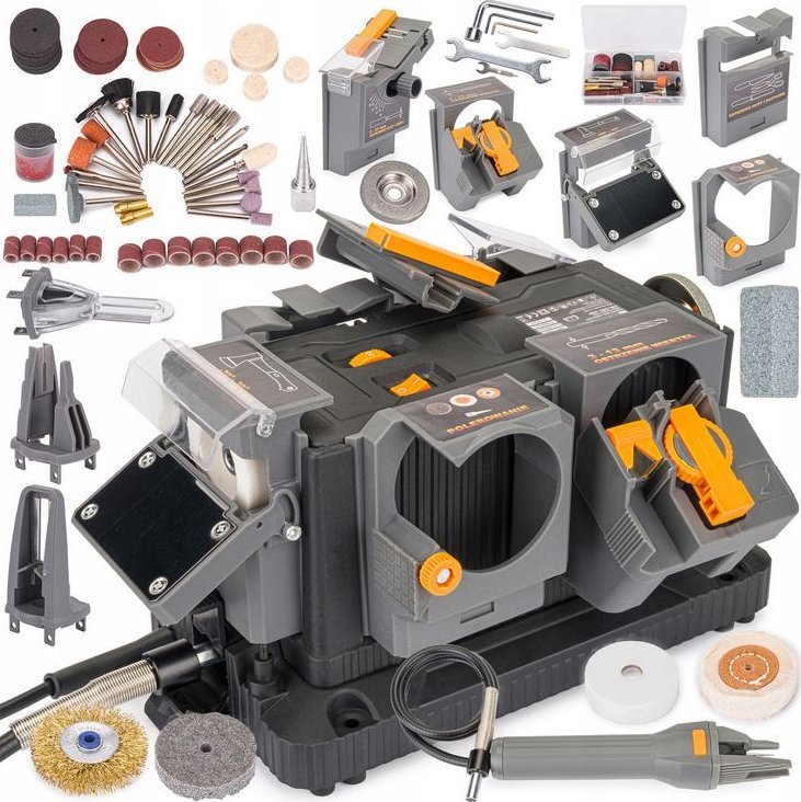 Powermat Ostrzałka wielofunkcyjna 8w1 noży wierteł łańcucha Powermat PM-OWF-200T