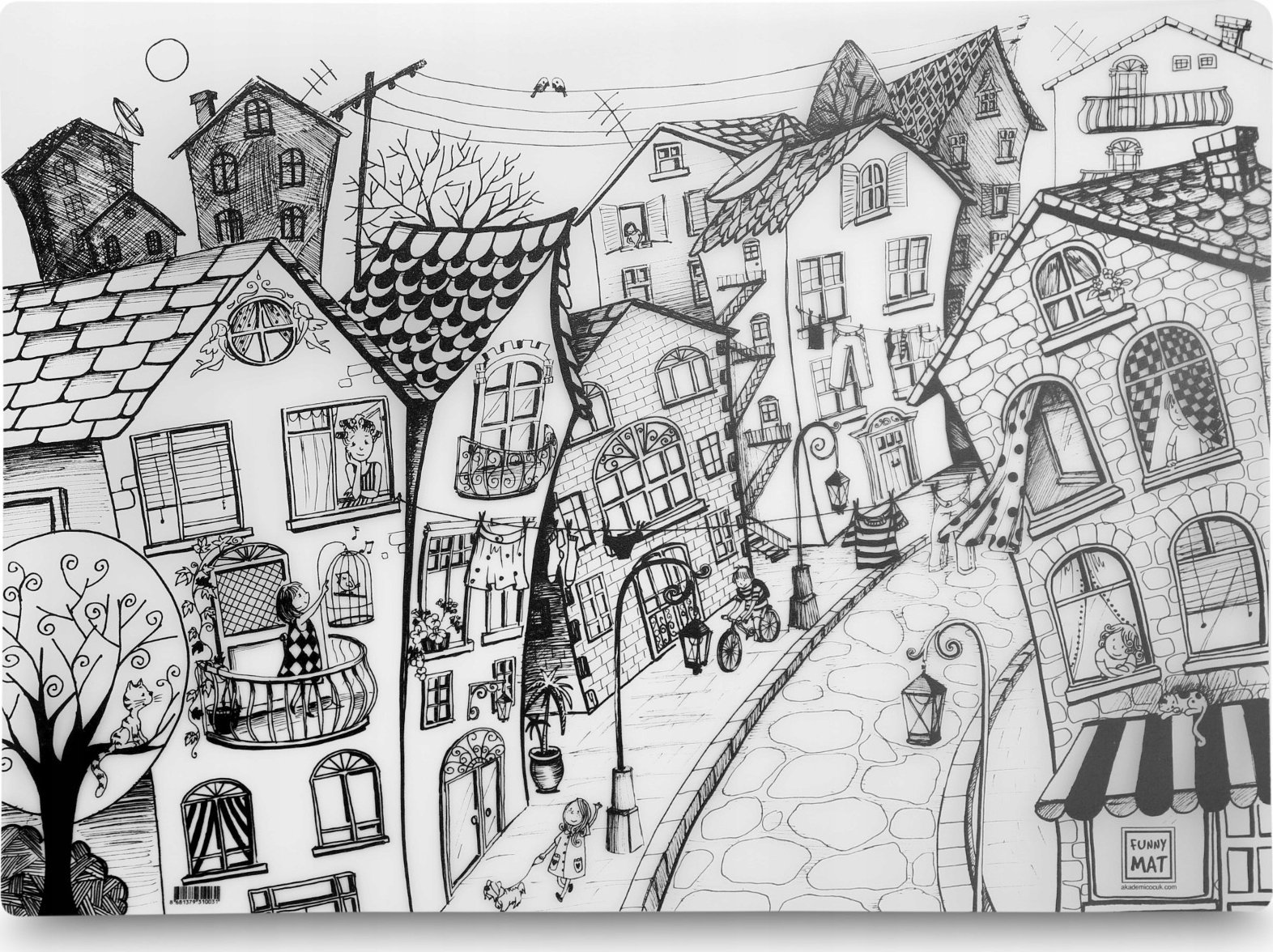 vidaXL Mata transparentna Ulica Funny Mat STRIGO