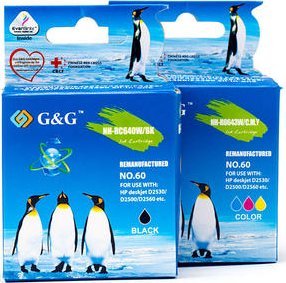 Tusz G&G G&G kompatybilny ink / tusz z CC644EE, HP 300XL, color, 18ml, ml NH-RC644C/M/Y, dla HP Deskjet D1660, Deskjet D1663, D2500, D2530,
