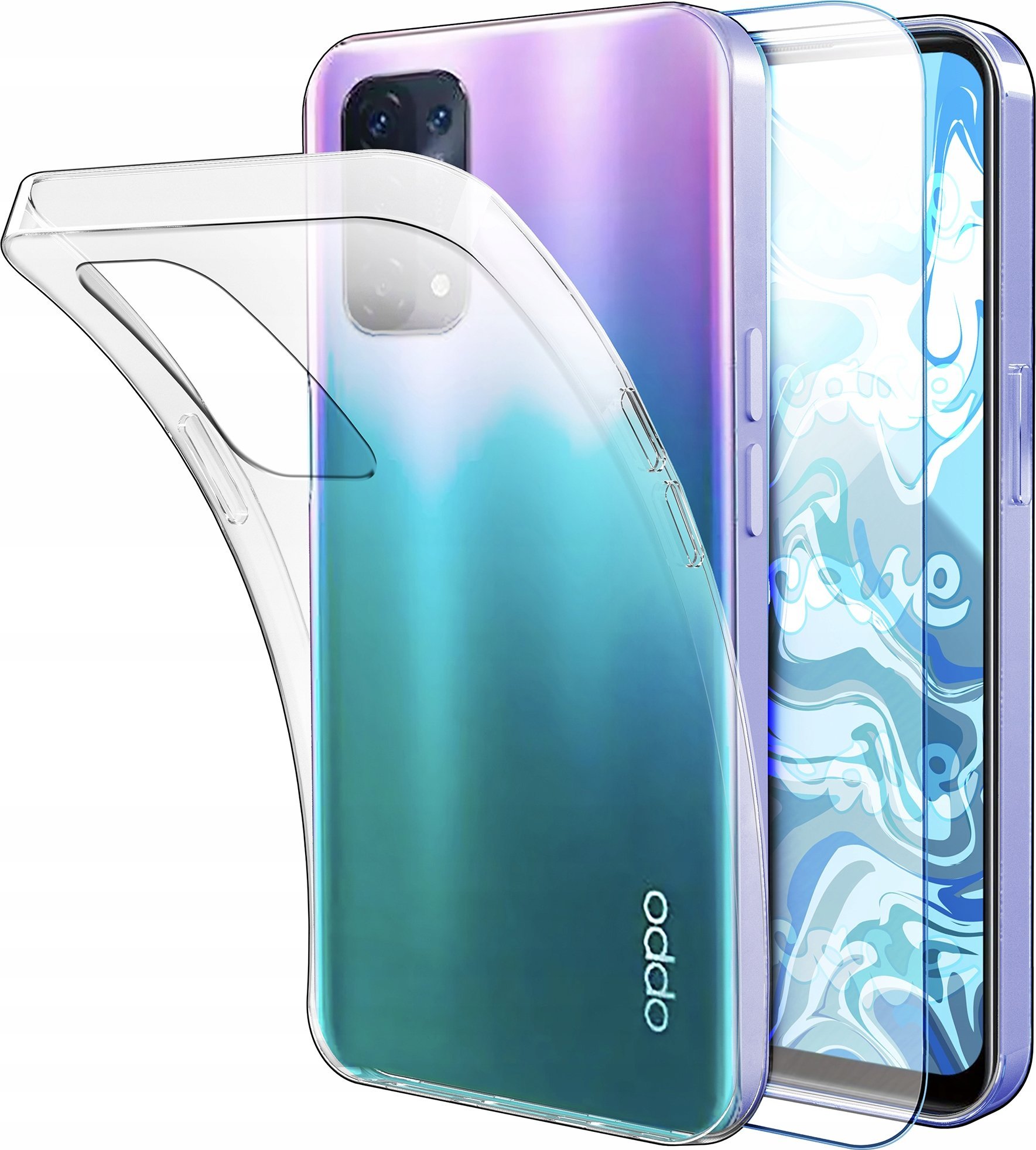Etui Do Oppo A54 5G / A74 5G / A93 5G (Przezroczyste, Silikonowe) Szkło