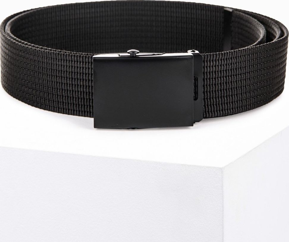 Pasek męski parciany A030 - czarny uniwersalny