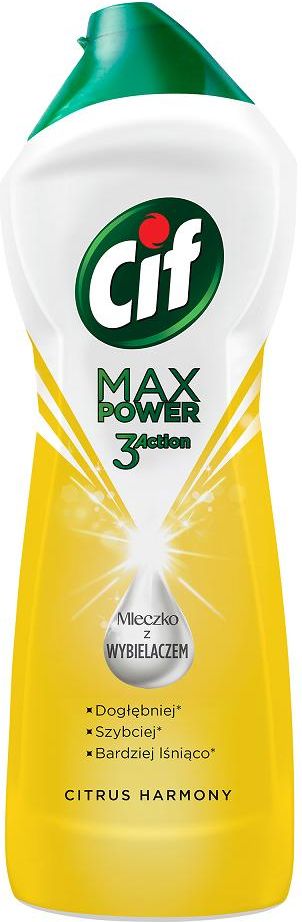 Cif CIF_Max Power 3 Action mleczko z wybielaczem do czyszczenia powierzchni Citrus Harmony 1001g