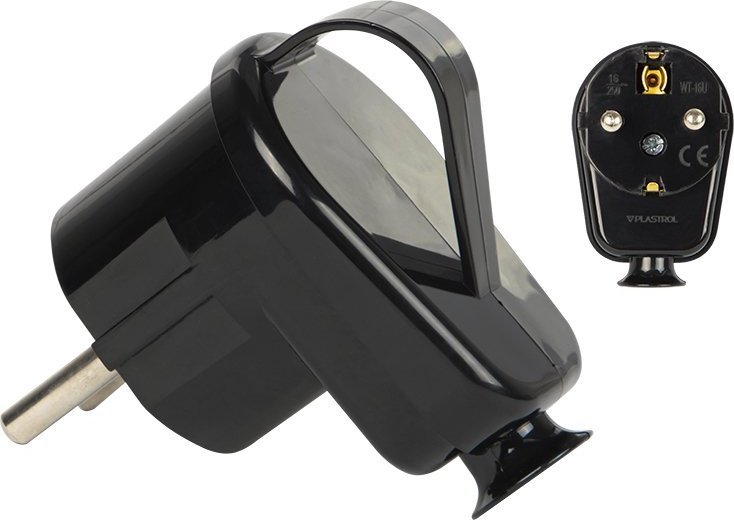 Blow 2634# Wtyczka wt-16u/z kątowa czarna z uchem