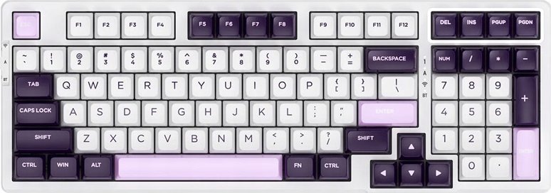 Klawiatura Triton VGN V98 Pro Gaming Tastatur, Crystal Wine - Blackcurrant (US)