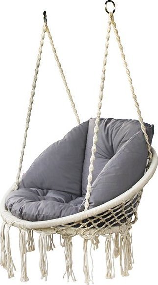 Koala Hammock Fotel boho z poduchą, czarny Round 2 E