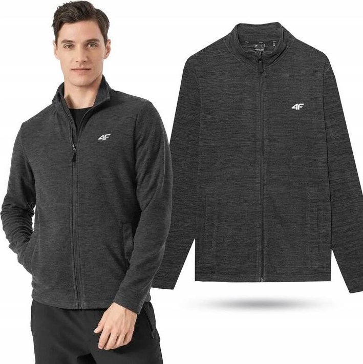 4f POLAR MĘSKI NA ZAMEK CIEPŁA BLUZA ZE STÓJKĄ 4F M247 r 3XL