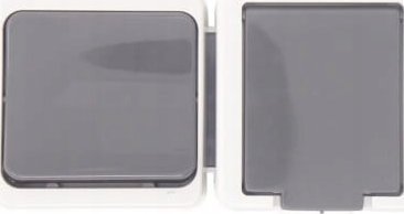 Timex JANTAR Gniazdo pojedyncze z/u + łącznik pojedynczy IP44 szary GWN-J