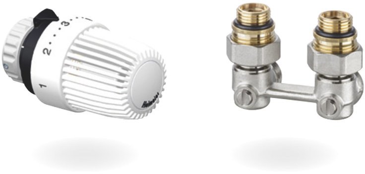 Heimeier Zestaw głowica termostatyczna S + zestaw przyłączeniowy kątowy (36311302001)