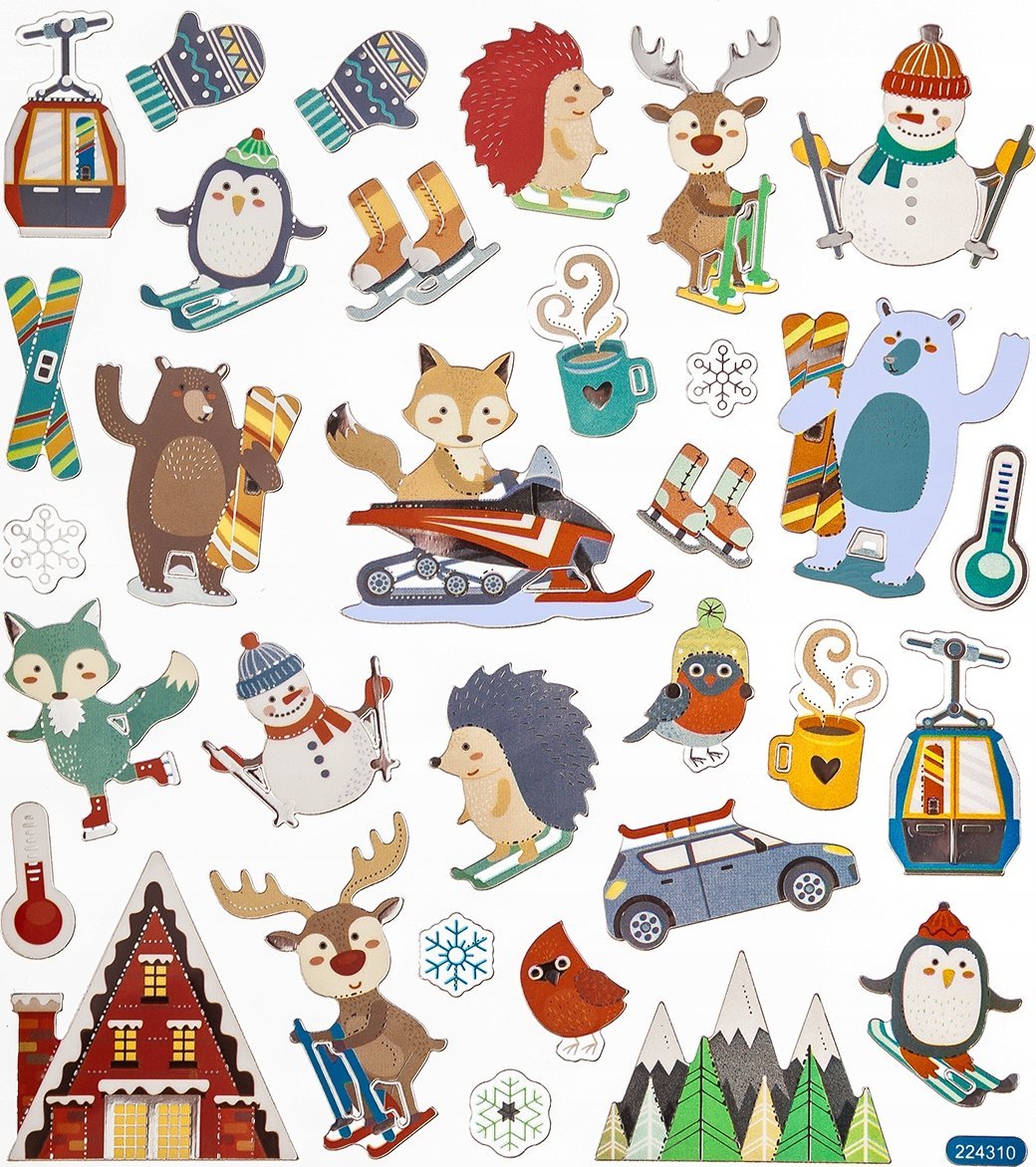 DP Craft Naklejki Sporty zimowe 32Szt