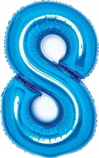 AMSCAN Balon foliowy cyfra 8 niebieska 49x66cm 9914058