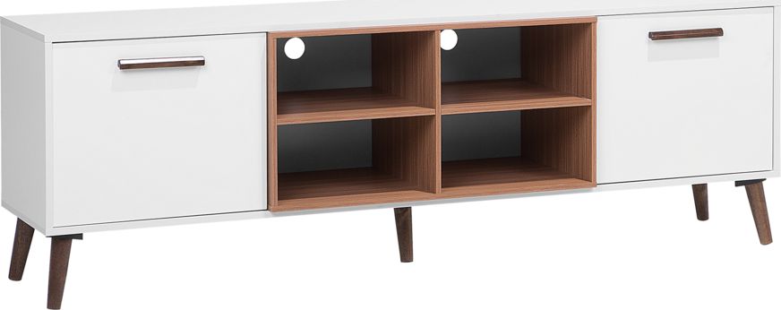 Beliani Szafka RTV biała ALLOA