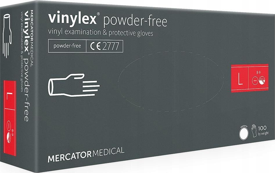 Mercator Medical rękawice ochronne vinylex powder-free roz. L 100szt. (RD20018004)