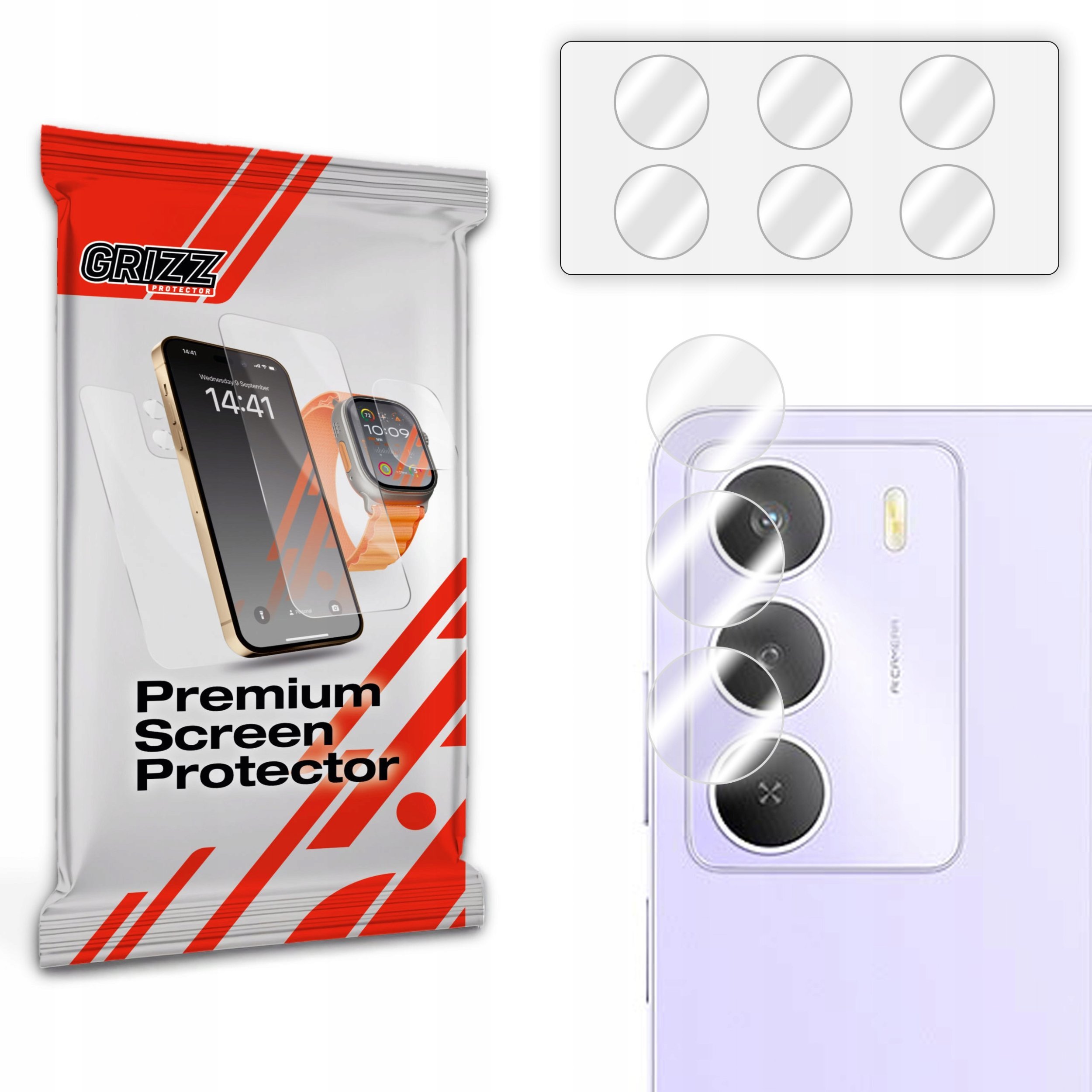 Szkło na aparat GrizzGlass HybridGlass Camera do Realme Narzo 80 Lite