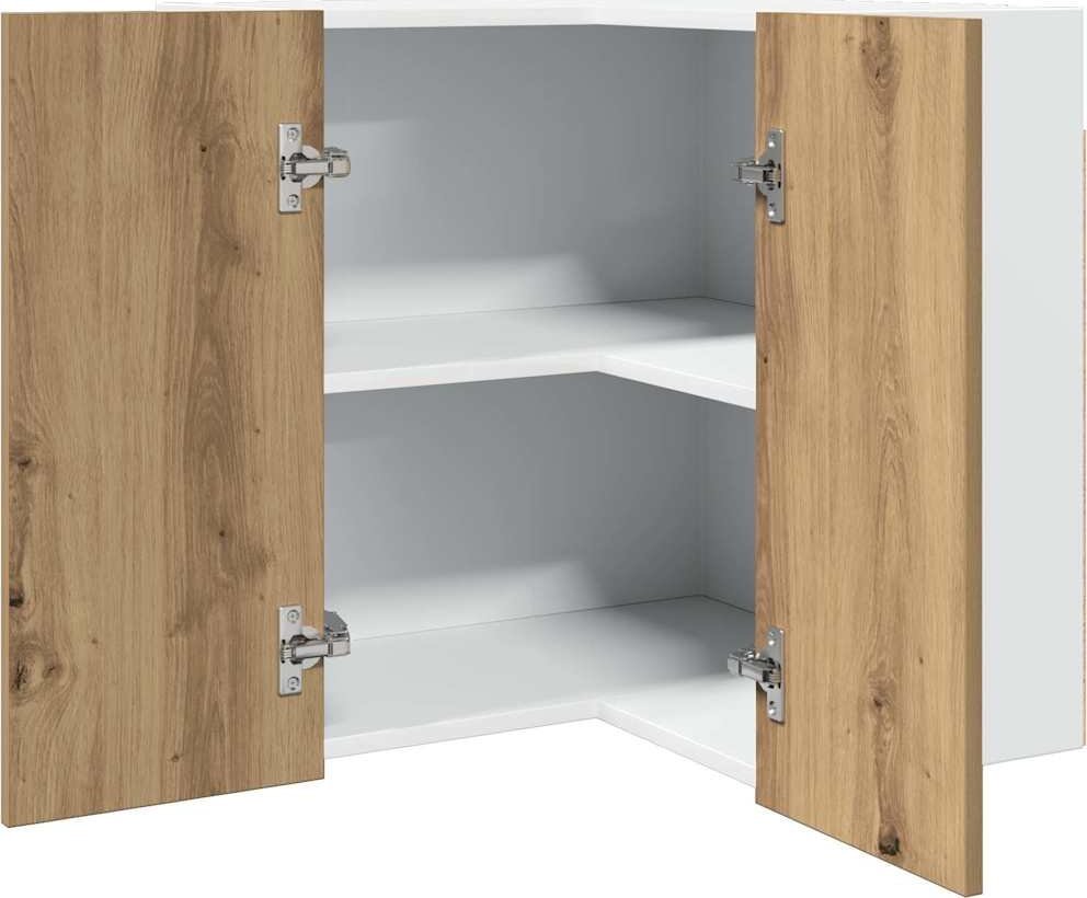 vidaXL Wisząca szafka narożna, dąb artisan, 57x57x60 cm