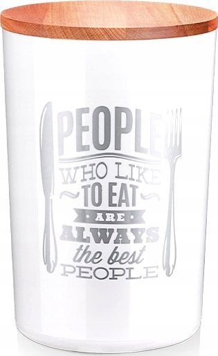 Pojemnik okrągły EVA kolor z drewnianą pokrywką 2,3 l