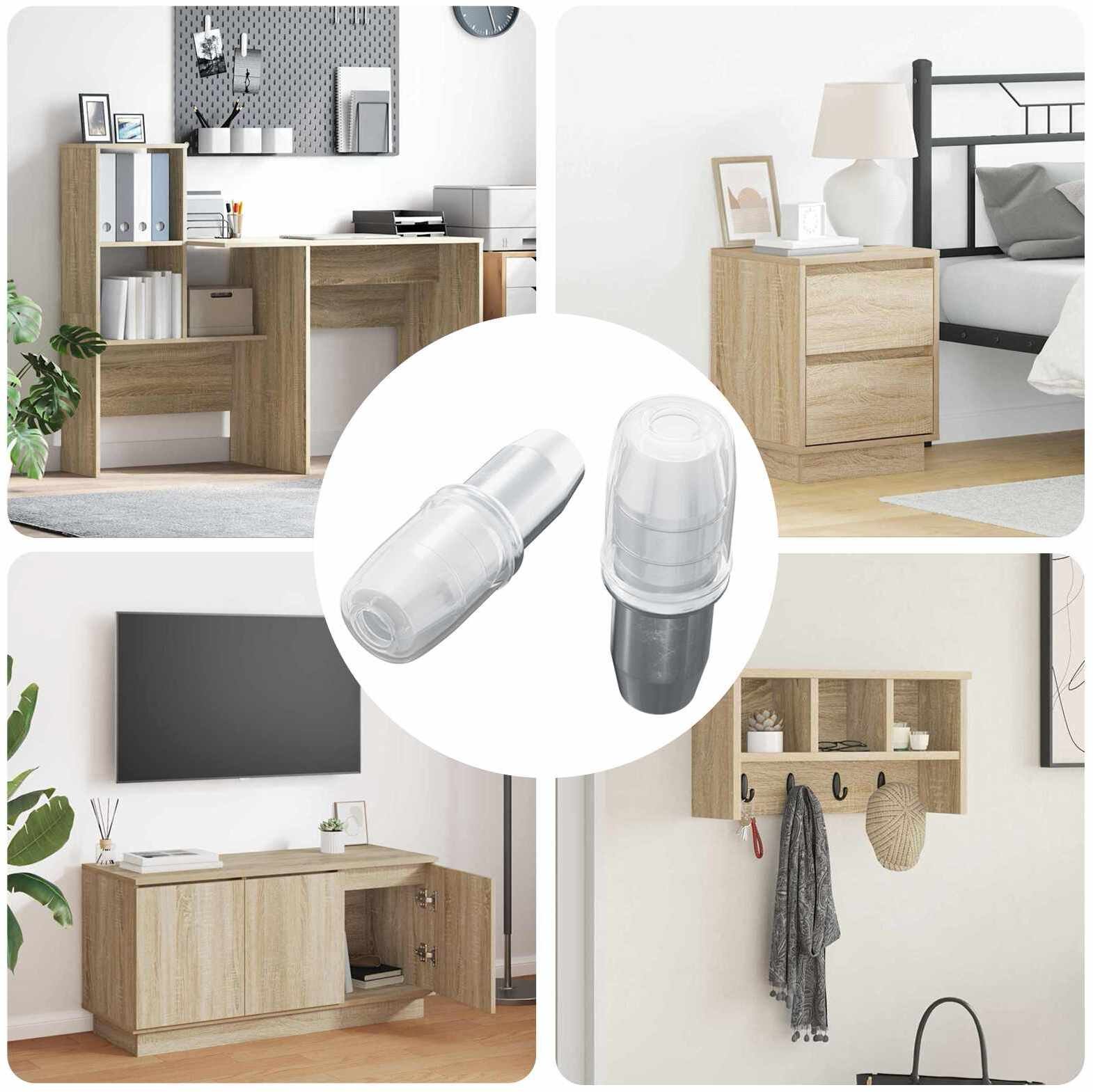 vidaXL Wieszak na półki 2 pcs Srebrny 7 x 16 mm Żelazo