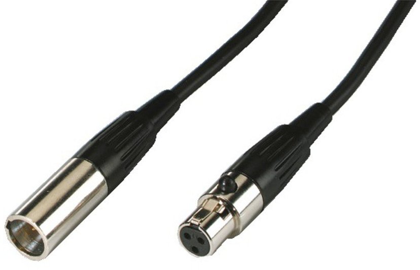 Monacor MCM-500/SW XLR Kabel [1x Mini-XLR-stik - 1x Mini-XLR-tilslutning] 5 m Sort
