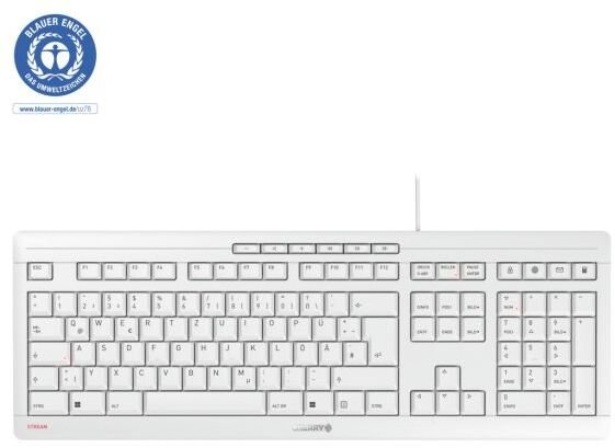 Klawiatura Cherry CHERRY JK-8500HU-0 klawiatura Dom/Biuro USB QWERTZ węgierski Jasny Szary