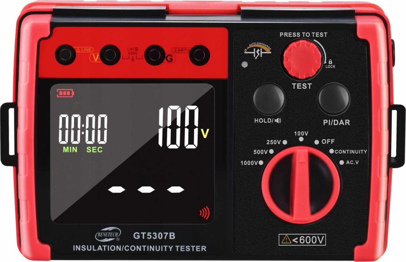 Benetech Miernik rezystancji izolacji i ciągłości GT5307B