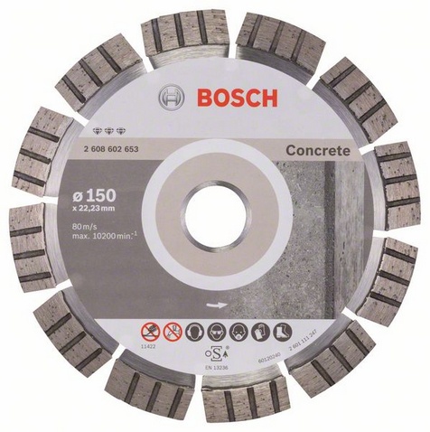 Bosch Tarcza tnąca diamentowa Best for Concrete 150 x 22mm - 2608602653