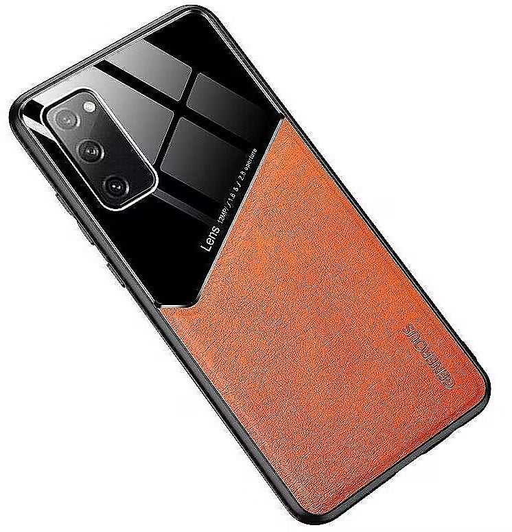 Mocco Lens Leather Back Case for Apple iPhone 12 Pro Orange