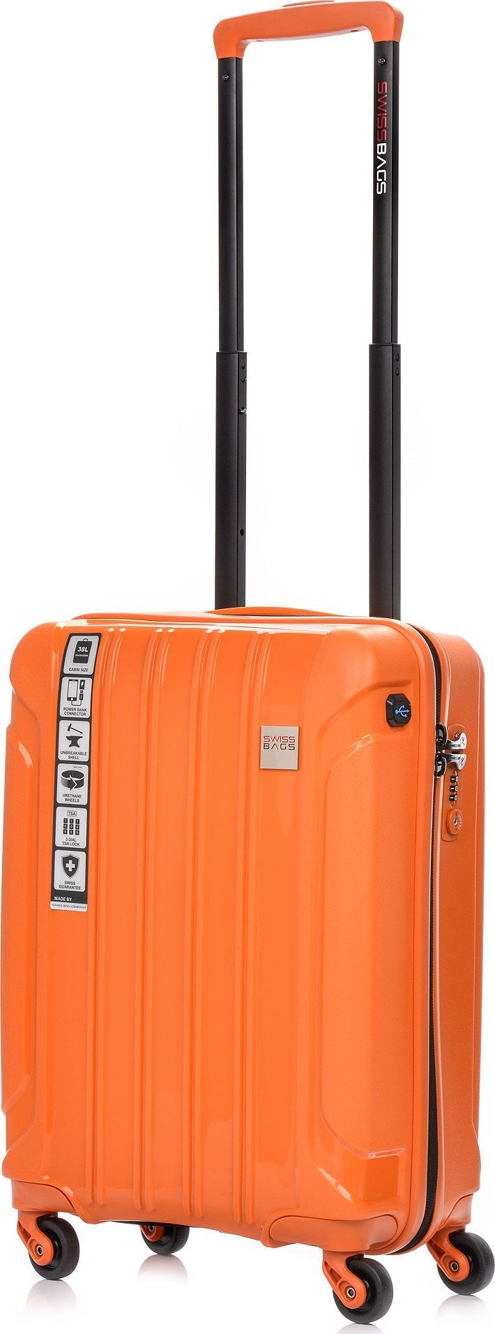 SwissBags Walizka kabinowa Tourist 55cm pomarańczowa