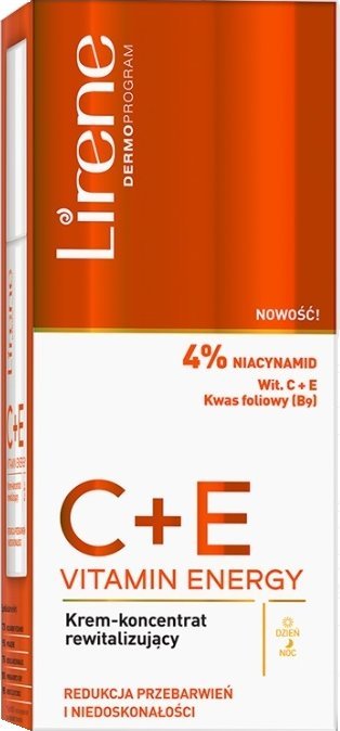 Lirene Lirene, C+E Krem Rewitalizujący, 40ml - Długi termin ważności!