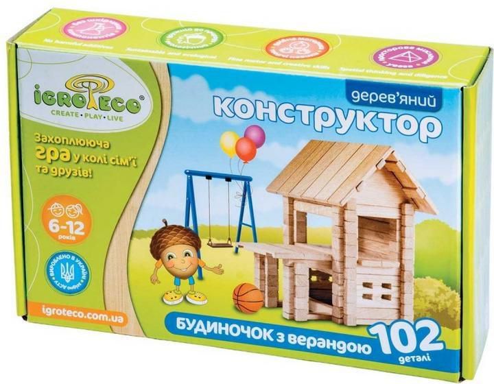 Igroteco Klocki Dom z werandą 102 części