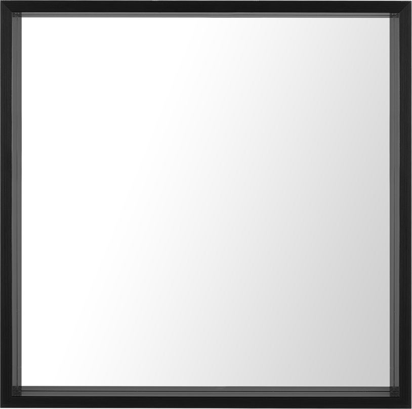 Beliani Lustro ścienne 50 x 50 cm czarne BRIGNOLES