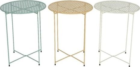 Kaemingk Stolik ogrodowy okrągły metalowy Indigo 46 x 62 cm